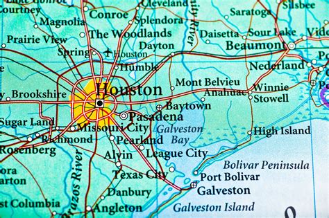 Map Of Houston City Limits State Coastal Towns Map