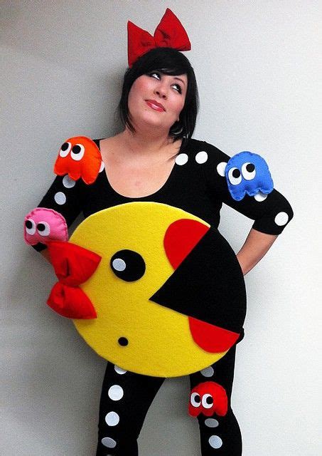 Ms Pacman Costume This Can Be Mad With Black Clothes Felt And A Lit Diy Halloween