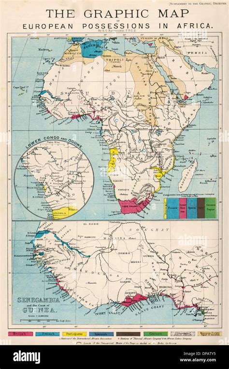 Karteafrika 1884 Grafik Stockfotografie Alamy