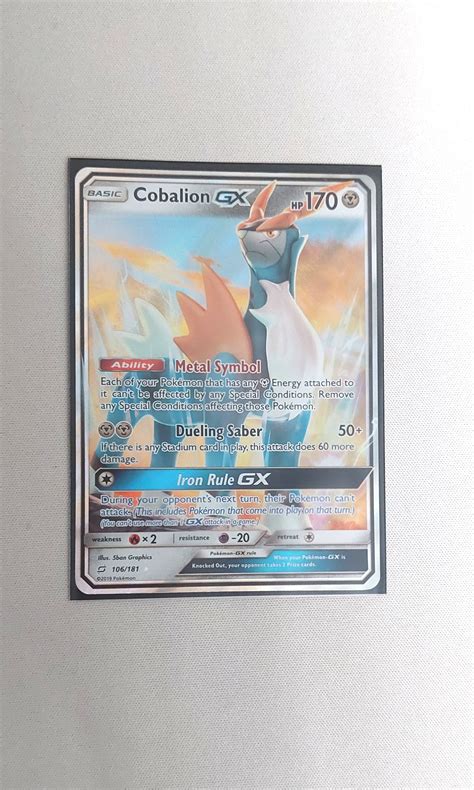 Pokemon Tcg Cobalion Gx Ultra Rare Card Team Up Hobbies And Toys Toys