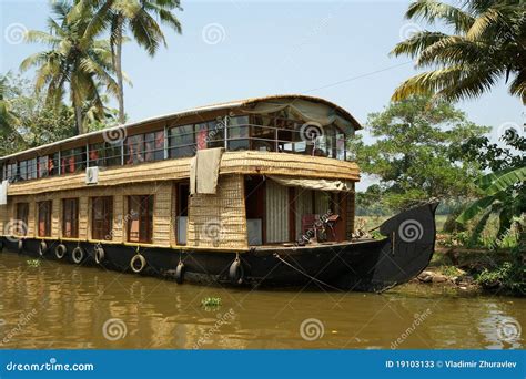 House Boat In The Kerala India Backwaters Stock Image Image Of