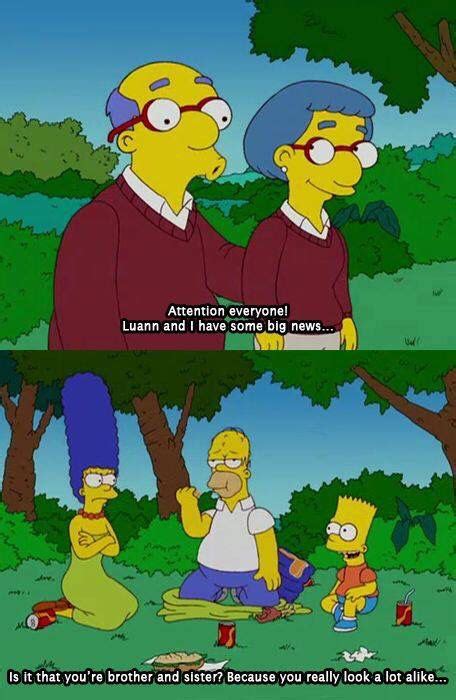 Milhouse Did Confirm His Parents Are Cousins Sooo Simpsons Funny