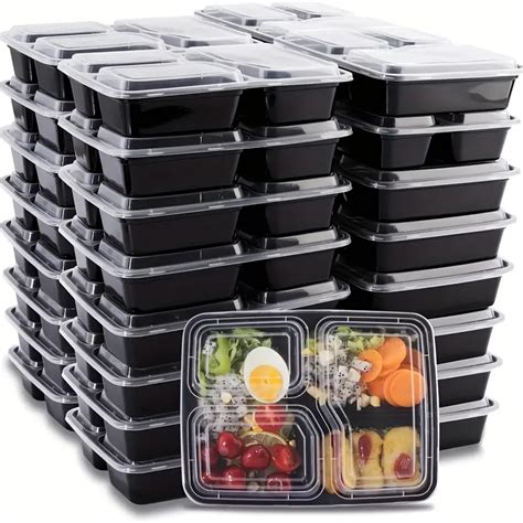 Meal Prep Containers 3 Compartment Bento Box Microwave Food Temu