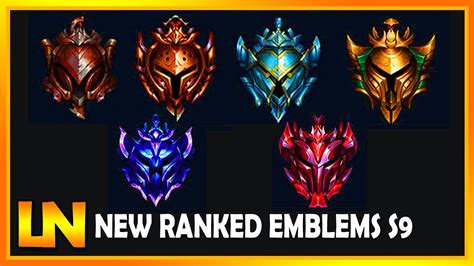 All New Ranked Emblems And Icons For Season 9 League Of Legends 2018 S9