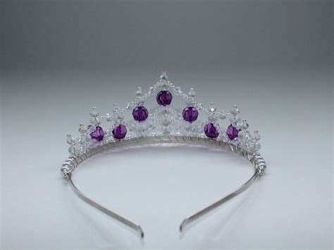 Magnificent Princess Purple Tiara Birthday Tiara Flower Girl Etsy