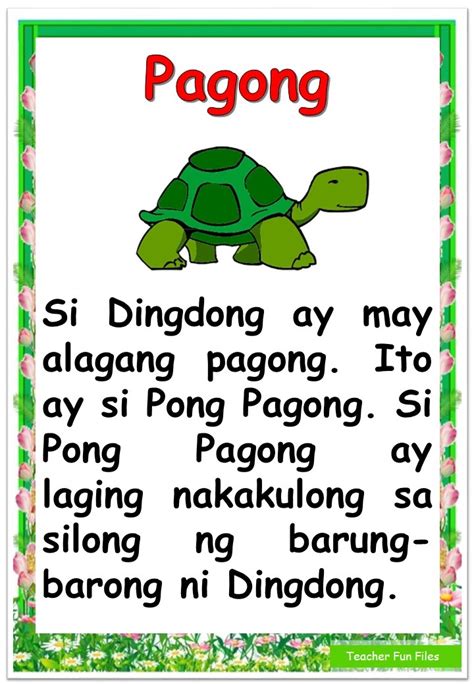 Teacher Fun Files Tagalog Reading Passages 14 8 Homeschool Tagalog