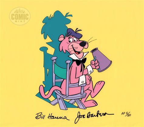 Comic Mint Animation Art Director Snagglepuss Signed By Bill Hanna And Joe Barbera