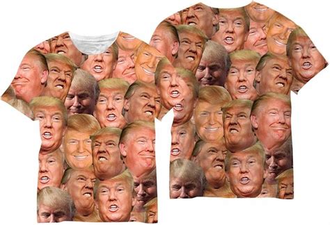 Unisex Adult Sublimated Trump Faces T Shirt 2x Amazonca Clothing Shoes And Accessories