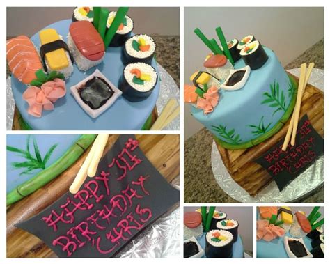 Sushi Cake Custom Birthday Cakes Sushi Cake Birthday Cake