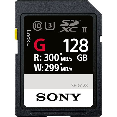 Sony 128gb Sf G Series Uhs Ii Sdxc Memory Card Sf G128t1 Bandh