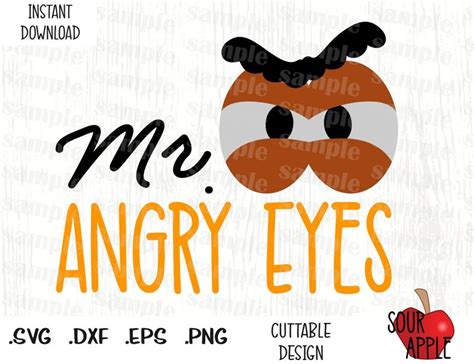 Mr Angry Eyes Mr Potato Quote Disney Inspired Cutting Etsy