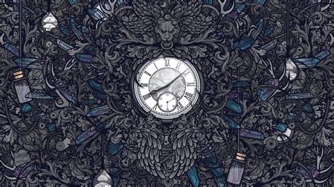 Wallpaper Drawing Digital Art Artwork Symmetry Pattern Clocks