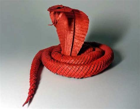 3d Origami King Cobra ~ Easy Arts And Crafts Ideas