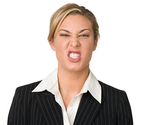 Angry Snarling Young Businesswoman Picture Id172378366 612×534