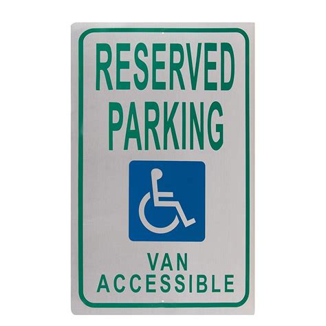 Handicap Parking Sign Reserved Parking Van Accessible Notice Rust