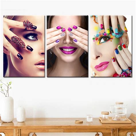 Makeup Salon Beauty Women Quality 100 Cotton Canvas Wall Arts Home
