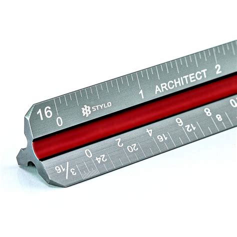 Buy Stylo Aluminum Architect Scale Ruler 12 Laser Etched Triangle