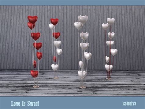 Soloriyas Love Is Sweet Balloons Hearts Sims Love Is Sweet Sims 4