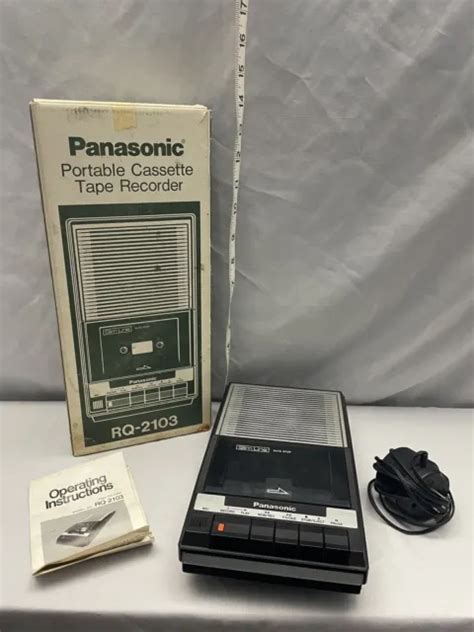 Vintage Panasonic Portable Cassette Tape Recorder Rq 2103 Slim Line 20 00 Picclick