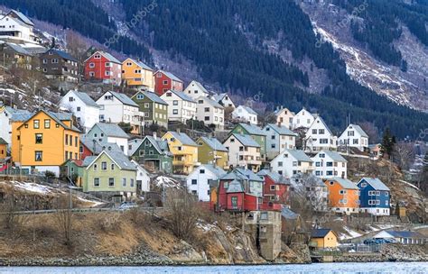 House By The Fjord Odda Norway — Stock Photo © Maykovnikita 24043659