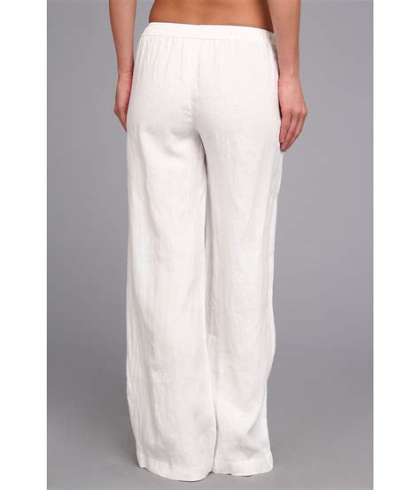 MICHAEL Michael Kors Linen Wide Leg Pant In White Lyst