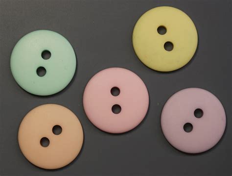 Round Pastel Two Hole Buttons Pricing For 6 Buttons Etsy