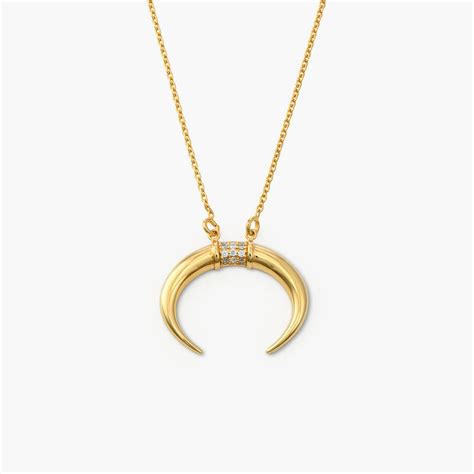 Crescent Moon Necklace Gold Plated Crescent Moon Necklace Gold