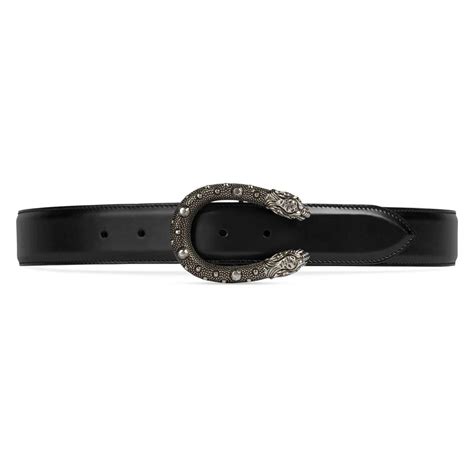 Lyst Gucci Leather Belt With Tiger Head Buckle In Black For Men