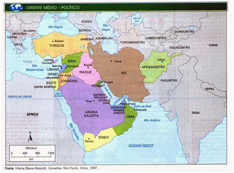 Mapa Do Oriente Medio