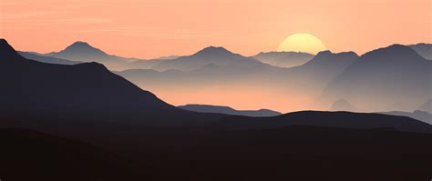 2560x1080 Mountains Landscape Sunset 5k Wallpaper2560x1080 Resolution