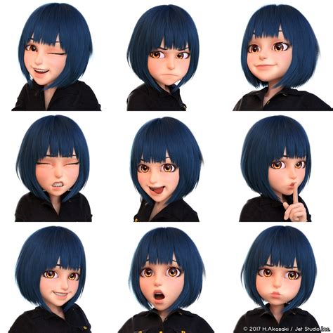 Artstation Facial Expression Hiroyuki Akasaki Face Artwork Anime