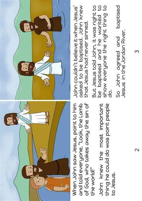 Quality interactive bible lessons for kids are more important now than ever! The Baptism of Jesus - printable story in 2020 | Bible ...
