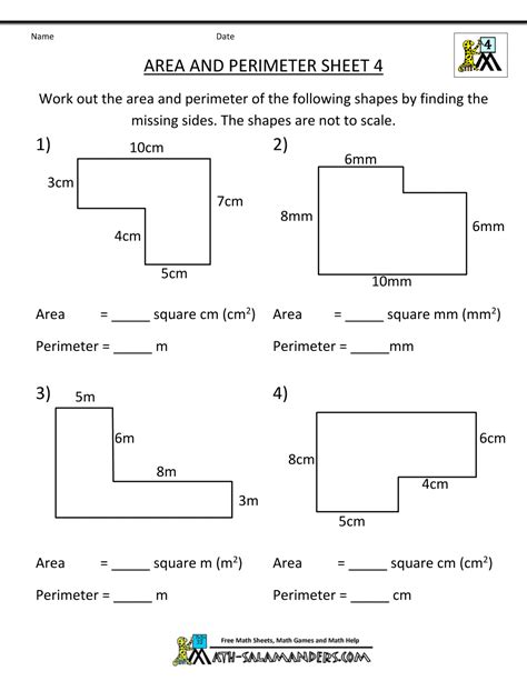 Area And Perimeter Worksheets With Answers