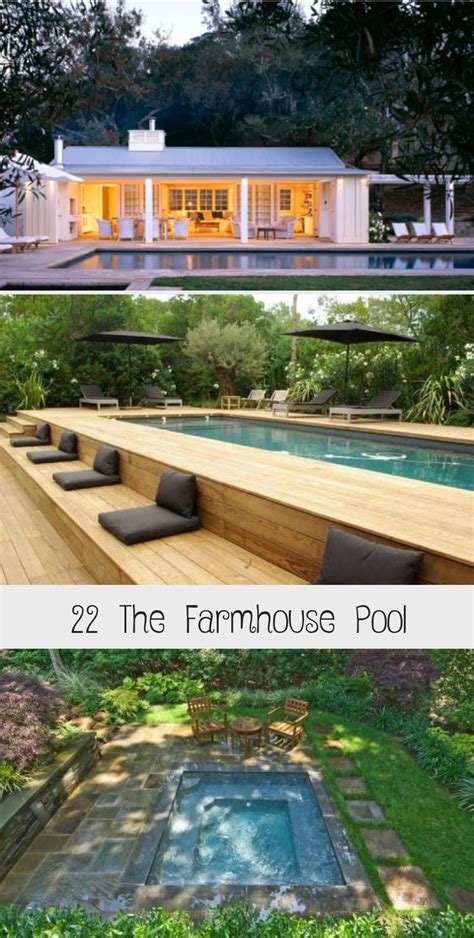 22 The Farmhouse Pool Backyard Pool Landscaping Pool Landscaping Pool