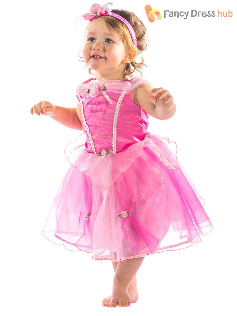 Baby Toddler Deluxe Disney Princess Costume Girl Fairytale Fancy Dress
