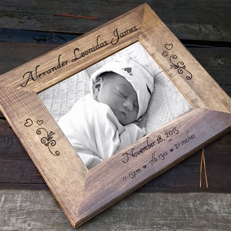 8x10 Baby Photo Picture Frame 5x7 Personalized Picture Frame Etsy