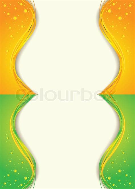 Abstract Orange And Green Background Stock Vector Colourbox