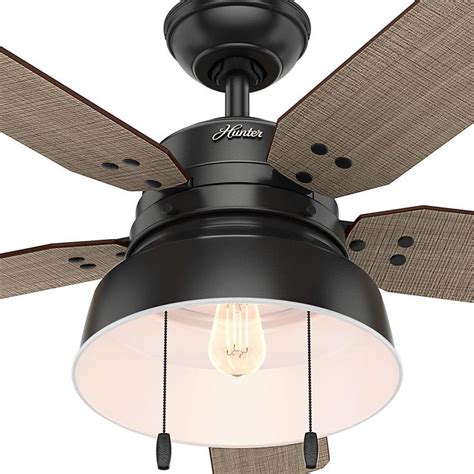 Hunter Mill Valley 52 in. LED Indoor/Outdoor Matte Black Ceiling Fan ...