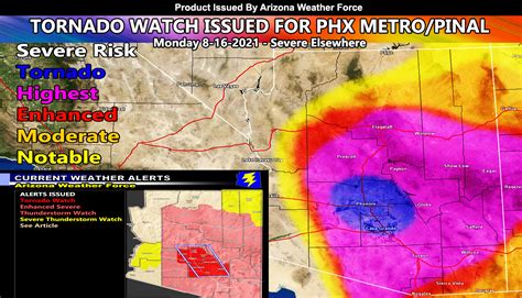 Azwf Tornado Watch Issued For Portions Of Maricopa And Pinal Counties