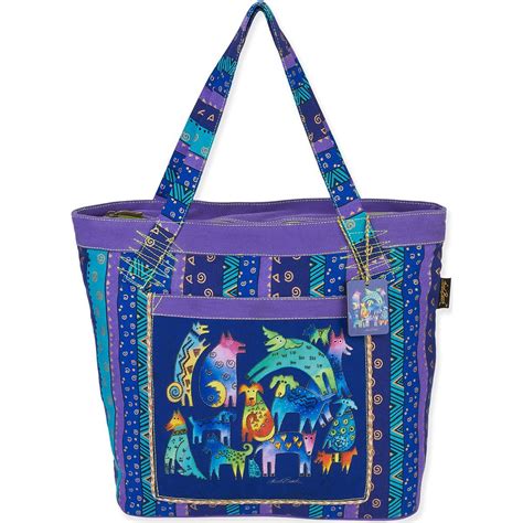 Laurel Burch Shoulder Tote 195 By 6 By 145 Inch Mythical Dogs