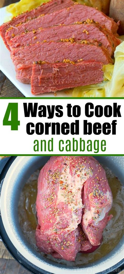 Step 2 place the brisket in the center of a roasting pan. 4 Ways to Cook Corned Beef and Cabbage | Corn beef and ...