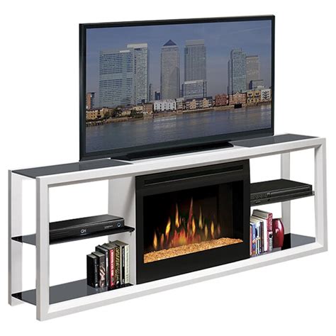 Media console with 18 in. Hokku Designs Dimplex TV Stand with Electric Fireplace ...