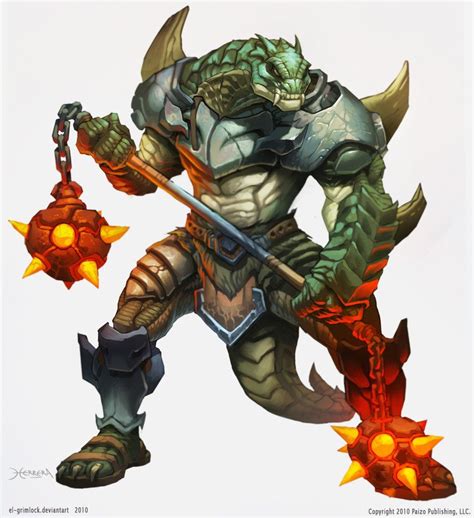 Lizardman By El Grimlock On Deviantart Fantasy Characters Character