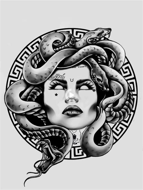 Medusa Tattoo Stencil Designs
