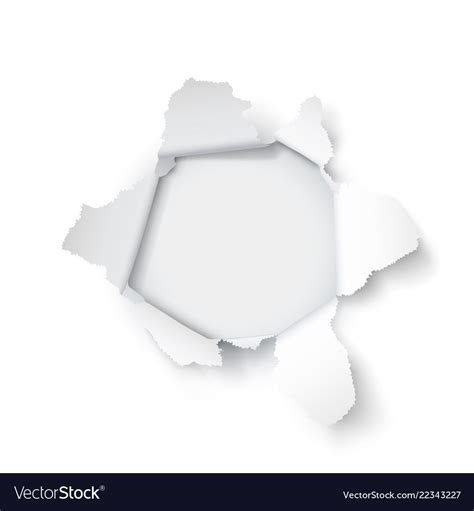 Explosion Paper Hole Royalty Free Vector Image