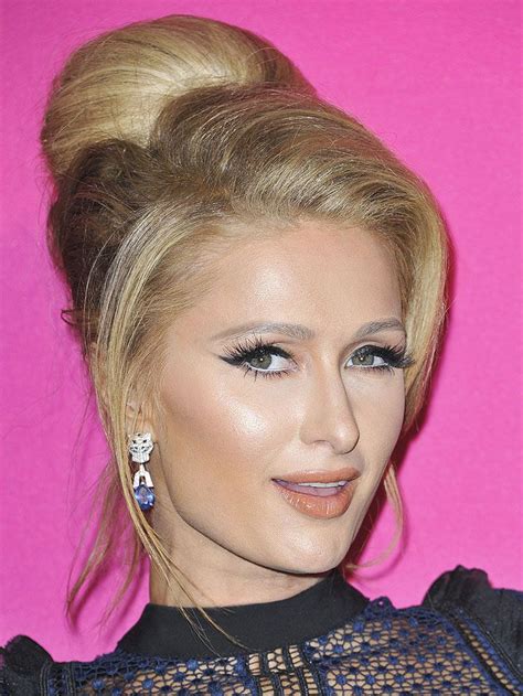 Paris Hilton Completed Her Look With A Voluminous Bump It Hairdo Cat