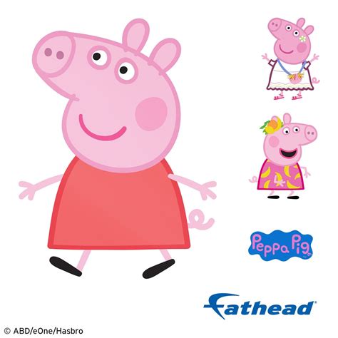 Peppa Pig Peppa Realbigs Officially Licensed Hasbro Removable Adhes