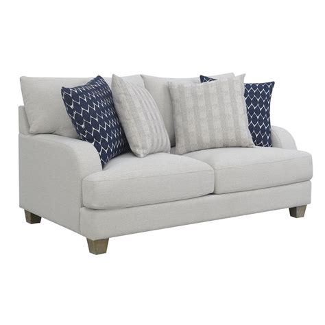 Loveseat W 4 Pillows Grey