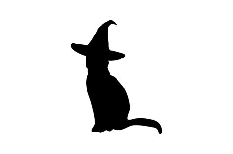 Cat Wearing Witchs Hat Svg Cut File By Creative Fabrica Crafts