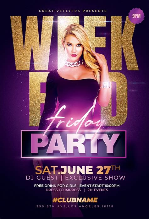 Awesome Week End Party Flyer To Download Creative Flyers